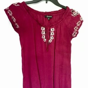 Boho Blouse w/ Stones and Embroidery